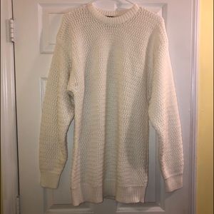 White knit sweater